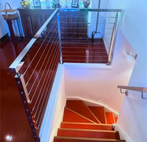 Interior Stairway with Stainless Steel Railings