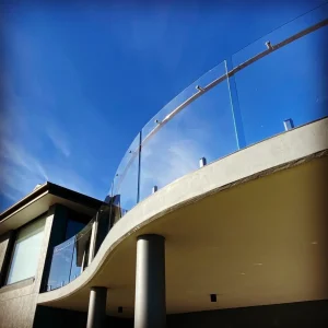 Toughened Curved Glass Railing
